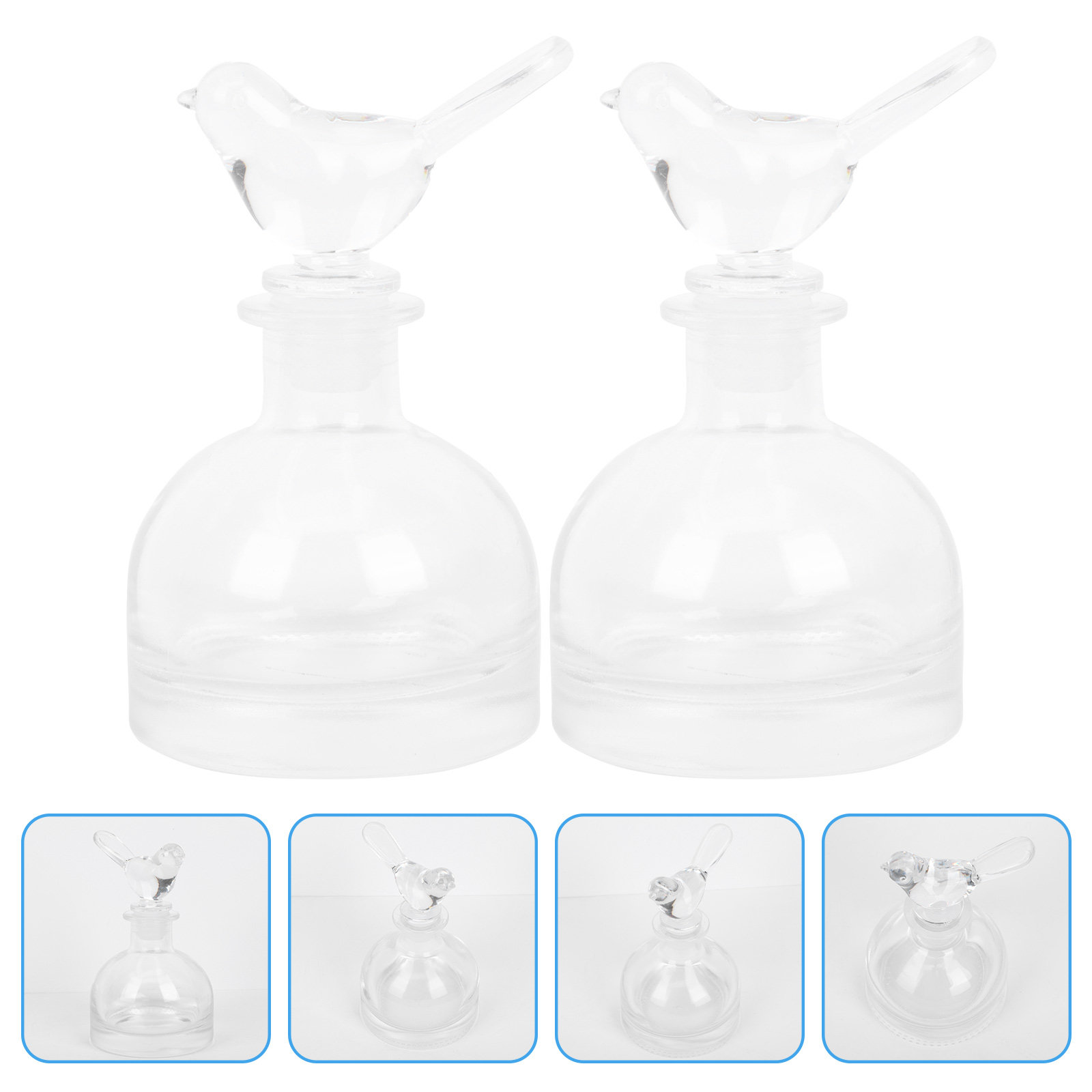 Home Decor Glass - 2 шт. стеклянные флаконы для духов,