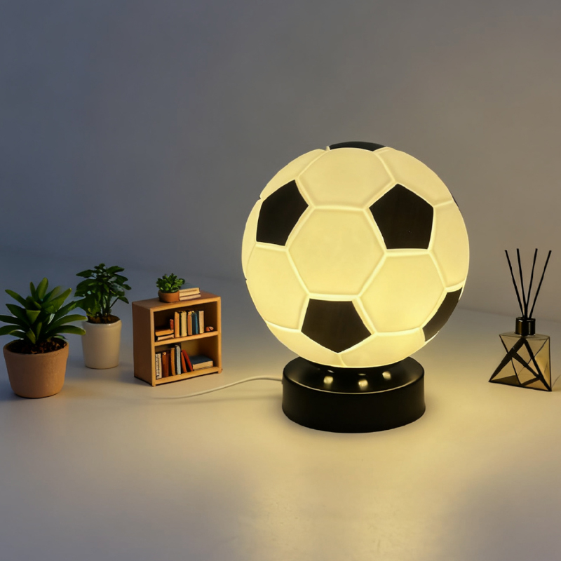 Home Decor Glass - Футбольная светодиодная настольная лампа премиум-класса, креативный