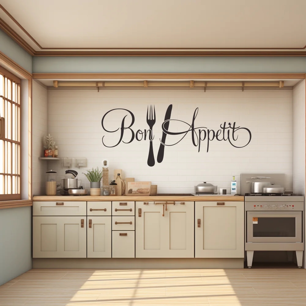 Home Decor Free App - 1 шт., настенный стикер с вилкой
