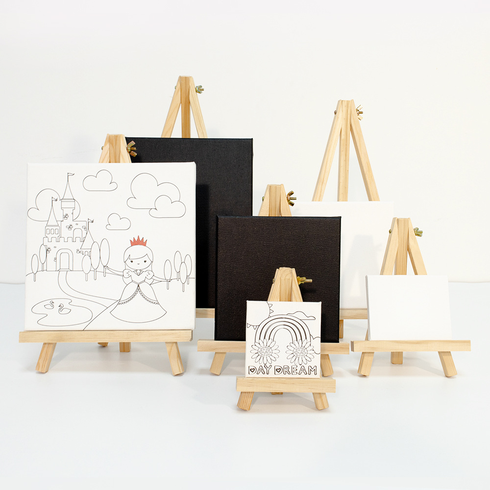 Canvas Painting - Мини-мольберт для художников, набор с мини-полкой