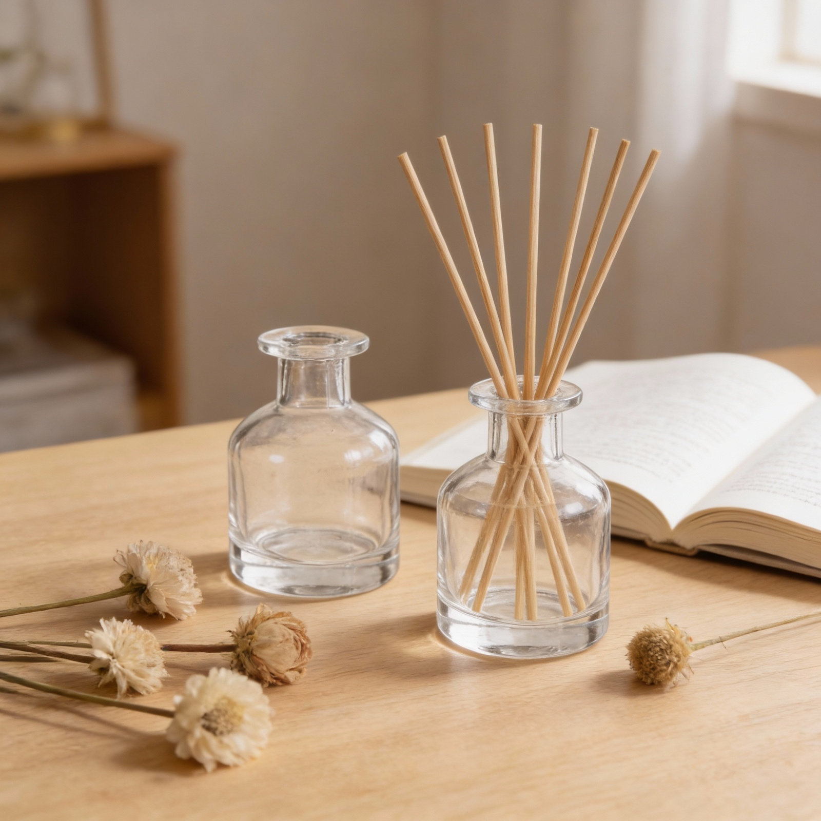 Home Decor Glass - 2 шт. стеклянные диффузорные бутылки цилиндрической