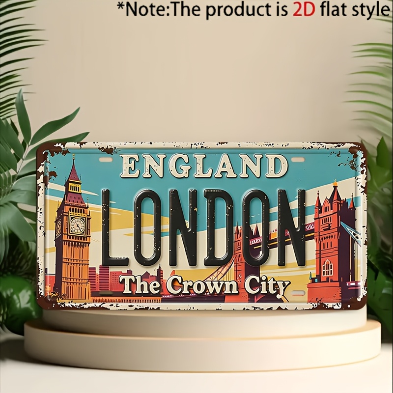 Home Decor London - Винтажная металлическая табличка с номерным знаком