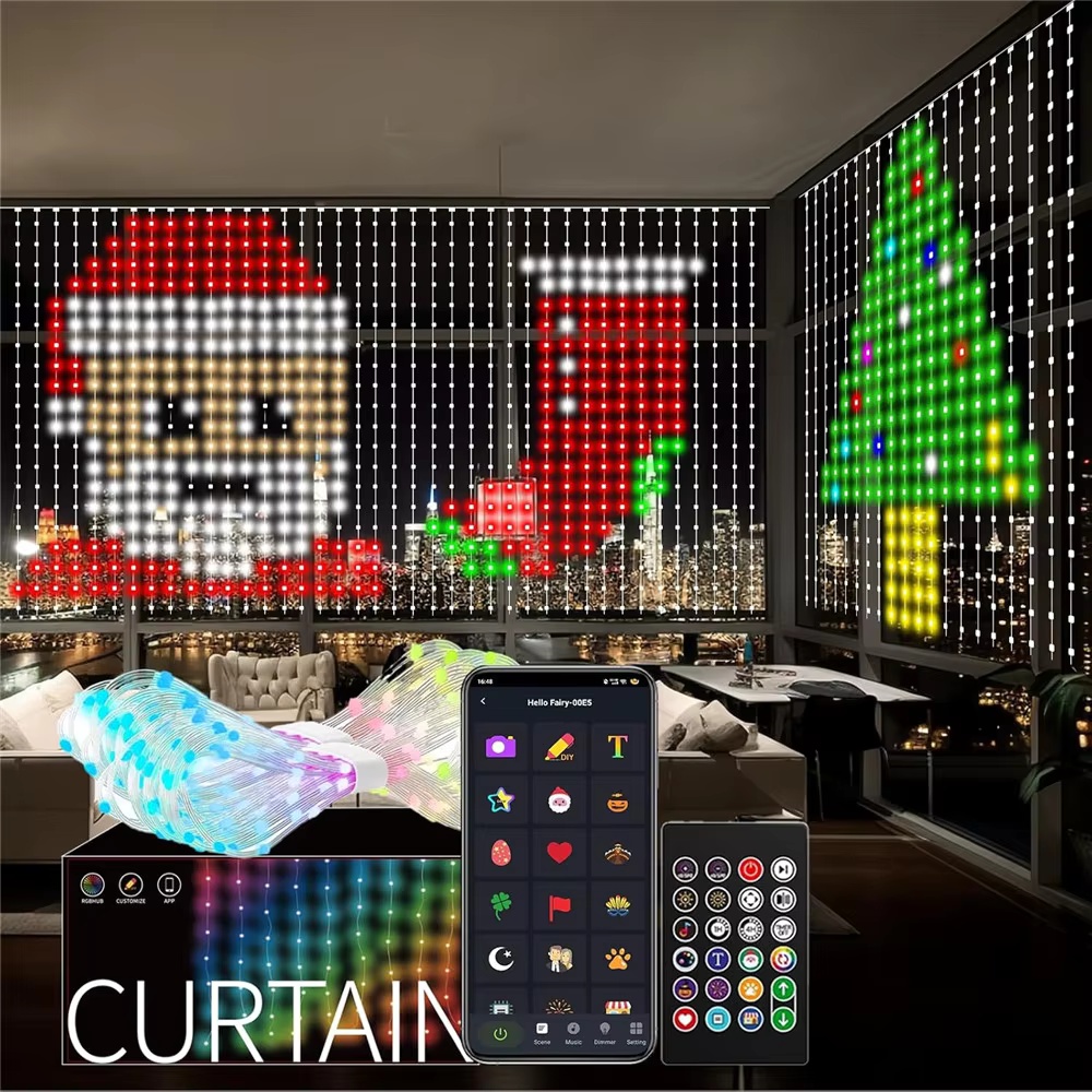 Home Decor Free App - Умные RGB-пиксельные гирлянды-шторы с управлением через