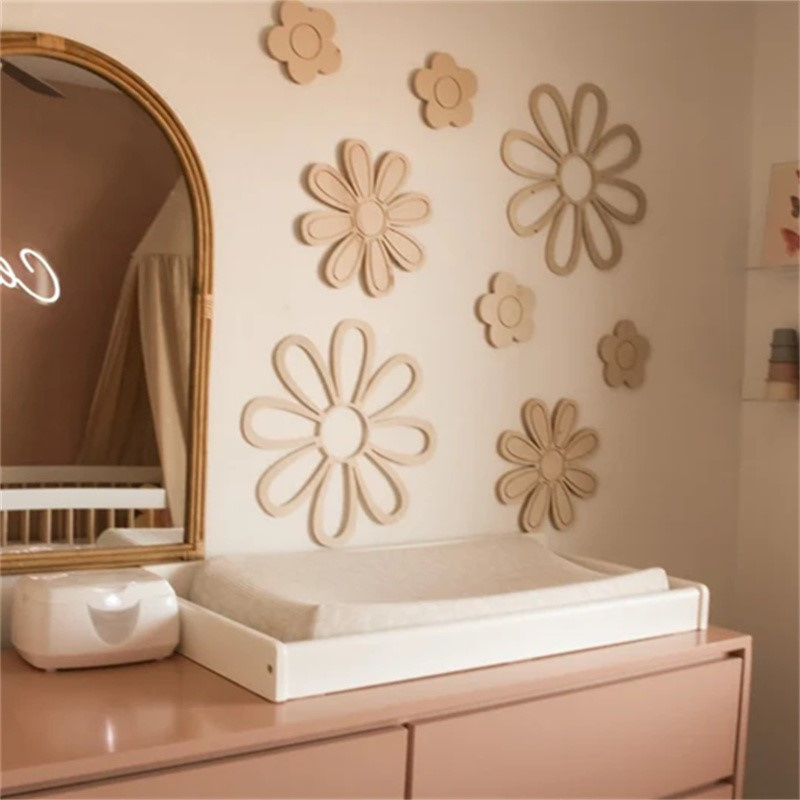 Home Decor Korea - Деревянные настенные цветы с ромашками, декор