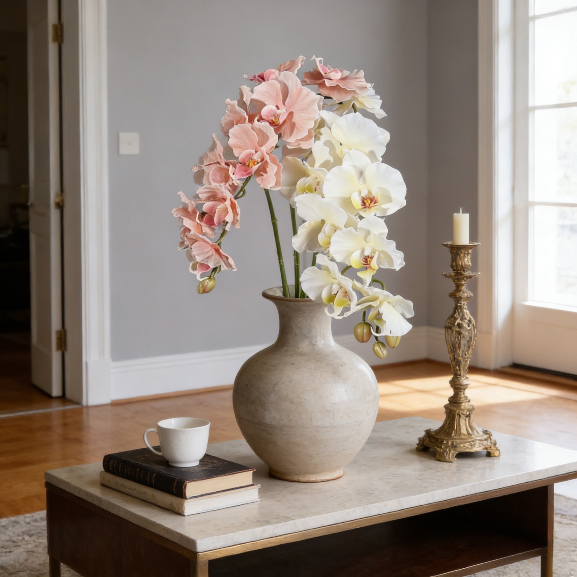 Home Decor Korea - 38,6 дюймов, 9 головок, искусственный фаленопсис