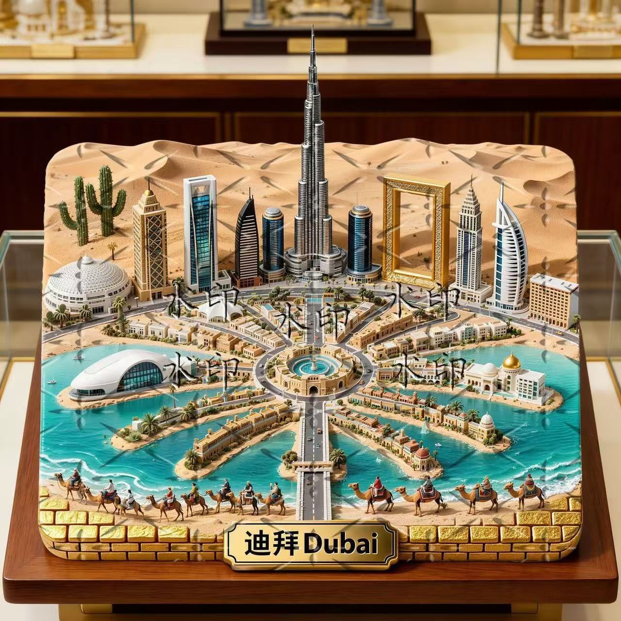 Home Decor Dubai - Металлический магнит на холодильник с тиснением,