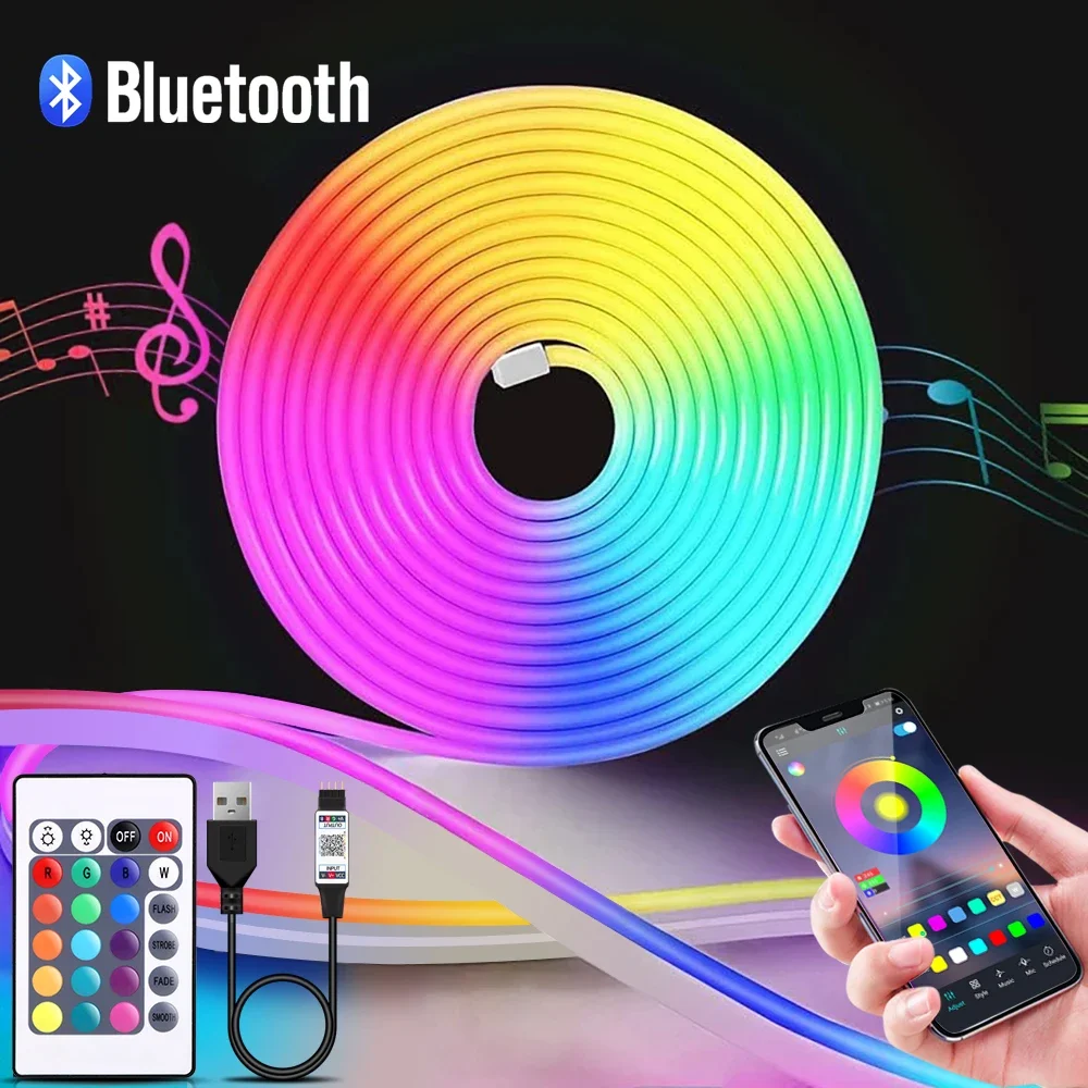 Home Decor Free App - 1-5 м RGB светодиодный неоновый светильник