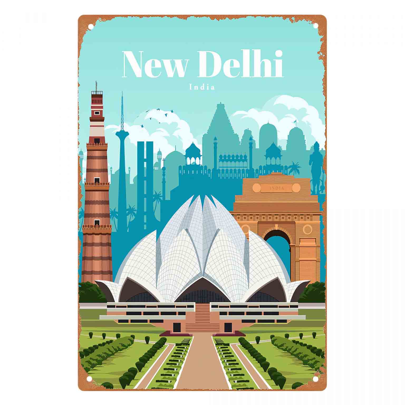 2D плоская металлическая табли – обзор и цена Home Decor Delhi