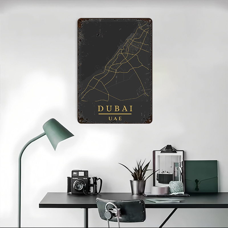 Постер с картой Дубая, ОАЭ, на – обзор и цена Home Decor Dubai