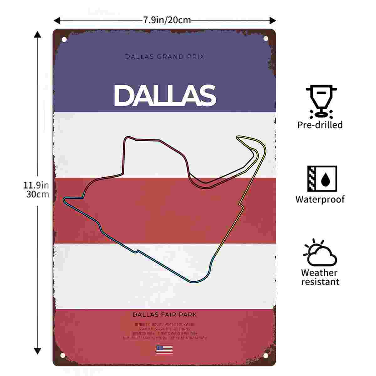 2D плоский винтажный гоночный  – обзор и цена Home Decor Dallas