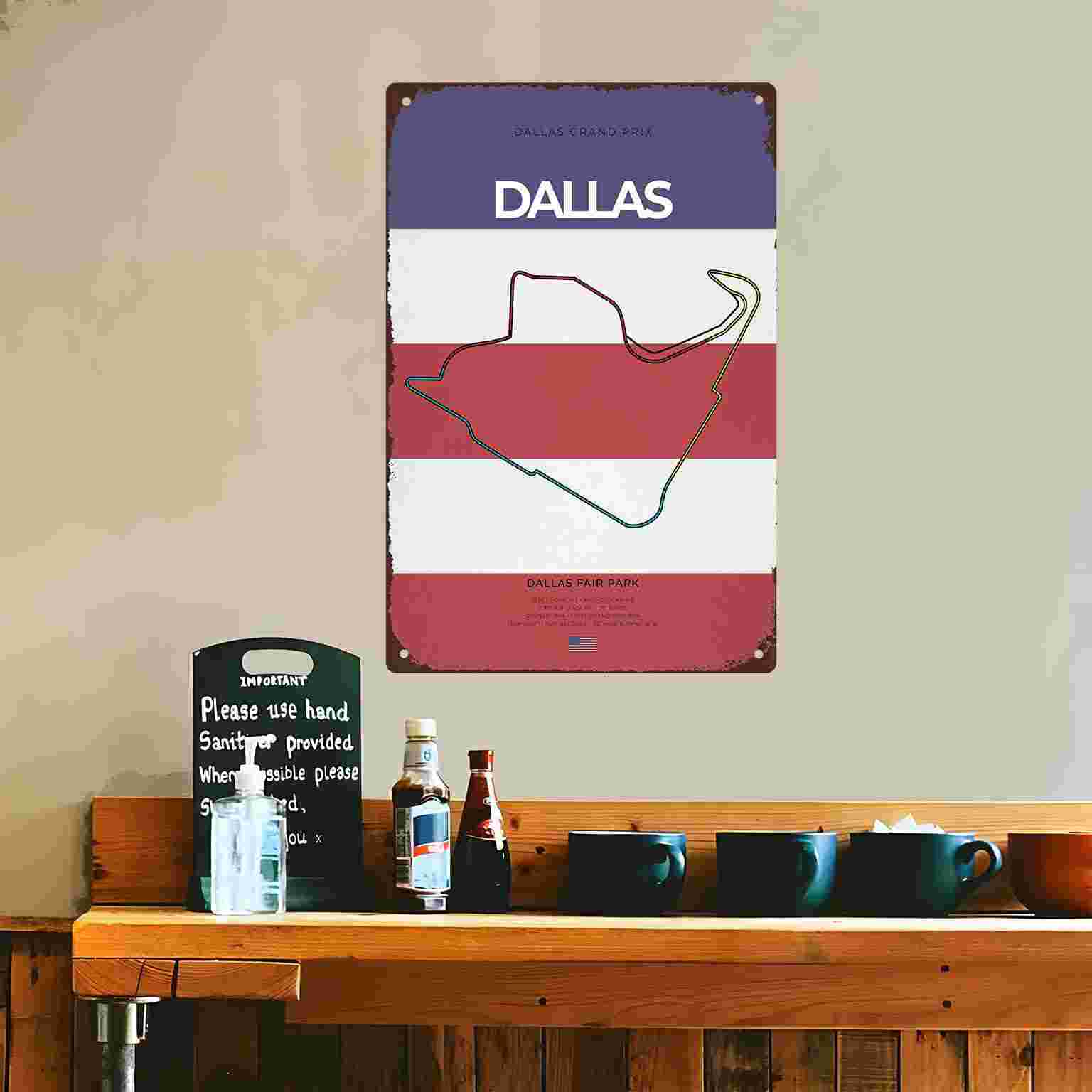 2D плоский винтажный гоночный  – обзор и цена Home Decor Dallas