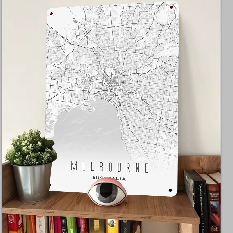 Карта города Мельбурн, металли – обзор и цена Home Decor Melbourne